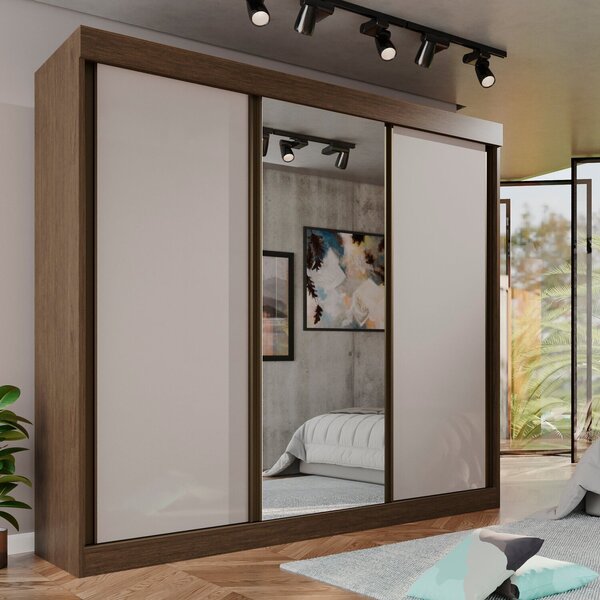 Guarda-roupa 3 Portas Petrópolis 1 Porta De Espelho 4 Gavetas