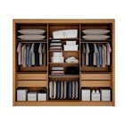Guarda-roupa 3 Portas Portas Ripadas Milano Mdf Cinamomo/off