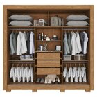 Guarda-roupa 3 Portas Ripado 3 Gavetas Cannes Top Cinamomo