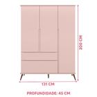 Guarda Roupa 3 Portas Rose Mei Shop Jm Baby