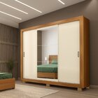 Guarda-roupa 3 Portas Serenity Yescasa Cinamomo/ Off White