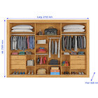 Guarda Roupa 3 Portas York 100 Mdf Móveis Europa