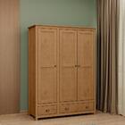Guarda Roupa 3p 2g Madeira Maciça 136 Cm 9104 Milani Store