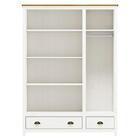 Guarda Roupa 3p 2g Madeira Maciça 136 Cm 9104 Milani Store