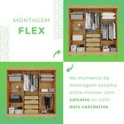 Guarda-roupa 4 Gavetas 3 Portas De Correr Com Espelho Com Pés