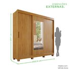 Guarda-roupa 4 Gavetas 3 Portas De Correr Com Espelho Com Pés