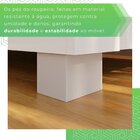 Guarda-roupa 4 Gavetas 3 Portas De Correr Com Pés Porto Branco