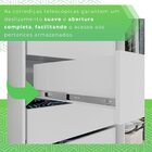 Guarda-roupa 4 Gavetas 3 Portas De Correr Porto Branco