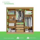 Guarda-roupa 4 Gavetas 3 Portas De Correr Porto Cinamomo