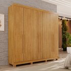 Guarda-roupa 4 Gavetas 6 Portas Com Pés Lisboa Cinamomo
