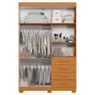 Guarda Roupa 4 Gavetas Com Espelho Ivaí Cinamomo