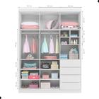 Guarda Roupa 4 Gavetas E 3 Portas Argélia Branco