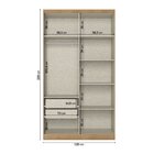 Guarda-roupa 4 Portas 120cm X 220cm Milan Capuccino \ Off Whi