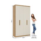 Guarda-roupa 4 Portas 120cm X 220cm Milan Capuccino \ Off Whi