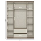 Guarda-roupa 4 Portas 2 Gavetas 100% Mdf 168cm X 230cm Nobre
