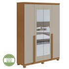 Guarda-roupa 4 Portas 2 Gavetas 100% Mdf Alonzo Com Espelho E