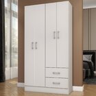Guarda-roupa 4 Portas 2 Gavetas Branco