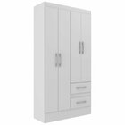 Guarda-roupa 4 Portas 2 Gavetas Com Cômoda 8 Gavetas Branco