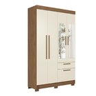 Guarda-roupa 4 Portas 2 Gavetas Com Espelho Mdp Jatobá/areia