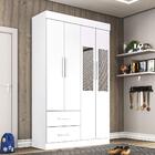 Guarda-roupa 4 Portas 2 Gavetas Com Espelho New Verona Sallêt