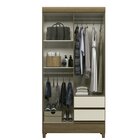 Guarda Roupa 4 Portas 2 Gavetas Com Pés Jequitibá/off