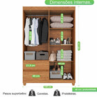 Guarda Roupa 4 Portas 2 Gavetas Dubai Plus Imop Móveis