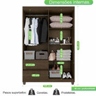 Guarda Roupa 4 Portas 2 Gavetas Dubai Plus Imop Móveis