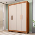 Guarda-roupa 4 Portas 2 Gavetas Eden Freijó/off White