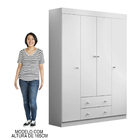 Guarda Roupa 4 Portas 2 Gavetas Elisa Phoenix Baby
