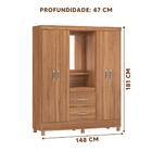 Guarda Roupa 4 Portas 2 Gavetas Froid Capelinha Amendola Touc