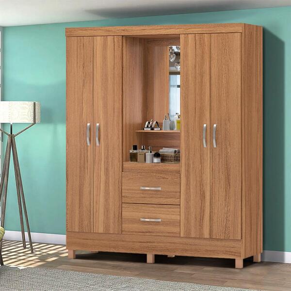 Guarda Roupa 4 Portas 2 Gavetas Froid Capelinha Amendola Touc