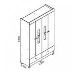 Guarda-roupa 4 Portas 2 Gavetas Katatau  Branco/mezzo
