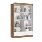 Guarda-roupa 4 Portas 2 Gavetas Katatau  Branco/mezzo