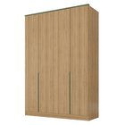 Guarda Roupa 4 Portas 2 Gavetas Logan Verde/olmo