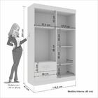 Guarda-roupa 4 Portas 2 Gavetas New Verona Salleto Branco