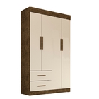 Guarda-roupa 4 Portas 2 Gavetas New Verona Salleto Ipê-off Wh