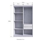 Guarda-roupa 4 Portas 2 Gavetas Orlando Cr4147 Branco