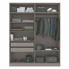 Guarda Roupa 4 Portas 2 Gavetas San Diego  Damasco/nogal Manc