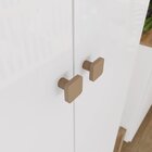 Guarda-roupa 4 Portas 2 Gavetas Ternura Branco/jequitibá Hp