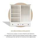 Guarda-roupa 4 Portas 2 Gavetas Topázio 100% Madeira Maciça B