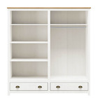 Guarda-roupa 4 Portas 2 Gavetas Topázio Branco/freijó Madeira