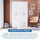 Guarda-roupa 4 Portas 2 Gavetas Tóquio Branco Line