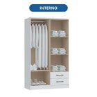 Guarda-roupa 4 Portas 2 Gavetas Tóquio Branco Line