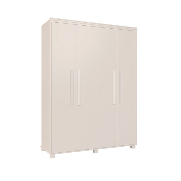 Guarda Roupa 4 Portas 2 Gavetas Viena Branco Camas Fênix Bran