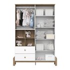 Guarda-roupa 4 Portas 2 Gavetas Yuri Espresso Móveis Branco E