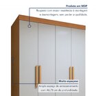 Guarda-roupa 4 Portas 2 Gavetas Zeus