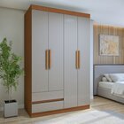 Guarda-roupa 4 Portas 2 Gavetas Zeus