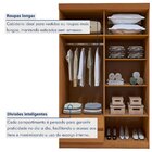 Guarda-roupa 4 Portas 2 Gavetas Zeus Com Espelho