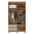 Guarda-roupa 4 Portas 2 Gavetas Zeus Com Espelho E Com Pés