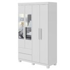 Guarda-roupa 4 Portas 2 Gavetas Zeus Com Espelho E Com Pés Br